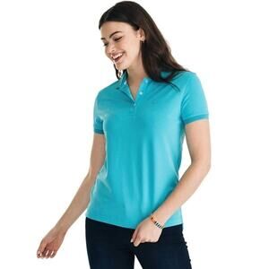 Southern Tide | Jackee Performance Polo Shirt Maui Blue Large Golf Y2K Preppy
